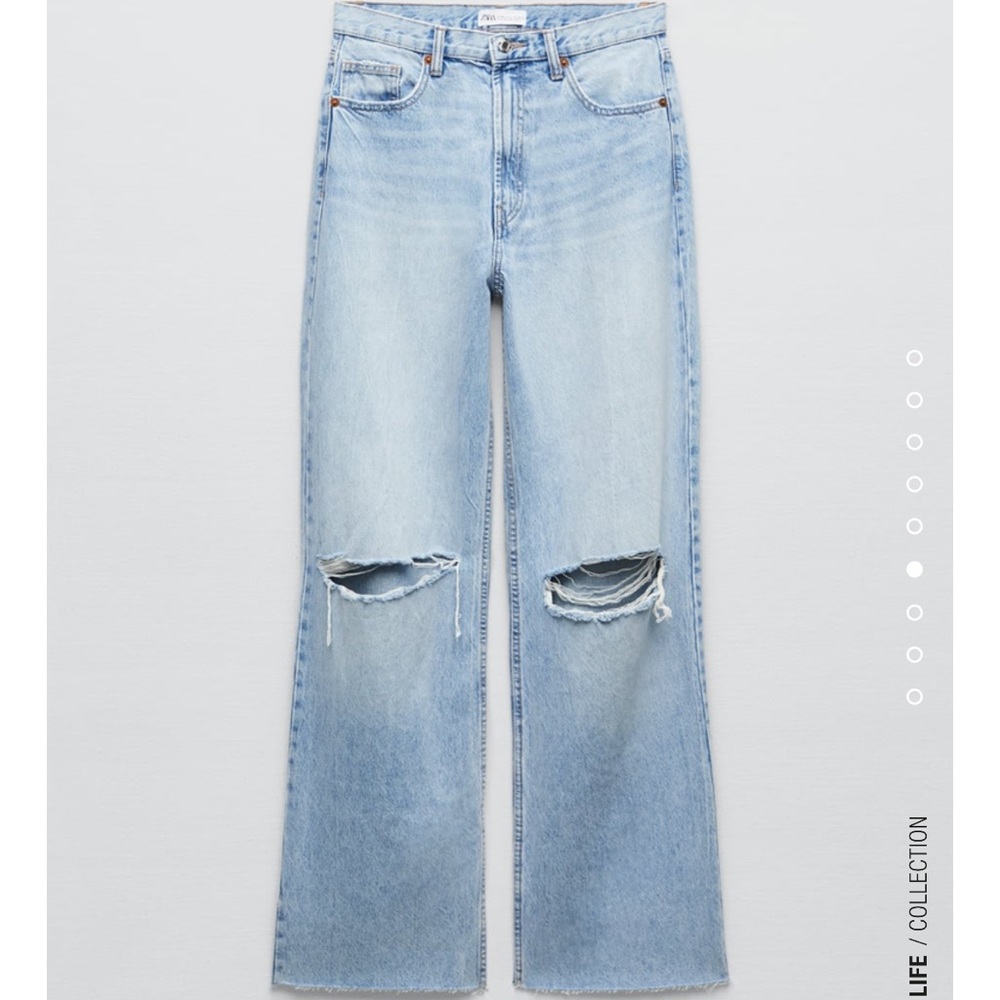 NWT Zara straight full length jeans in harmony blue size 38/6
